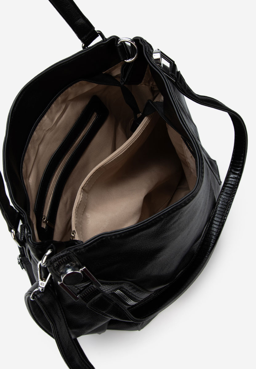 Silvia rosa 8257 fekete kézitáska