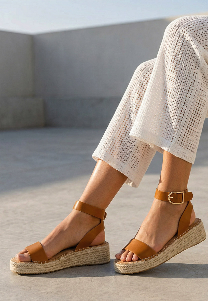 Veldia camel espadrilles szandál