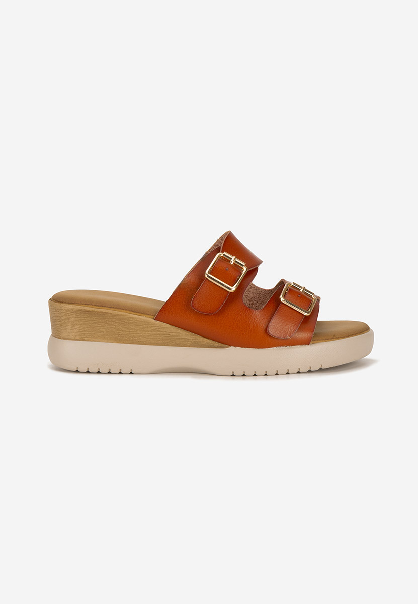 Hortensia camel telitalpú platform papucs