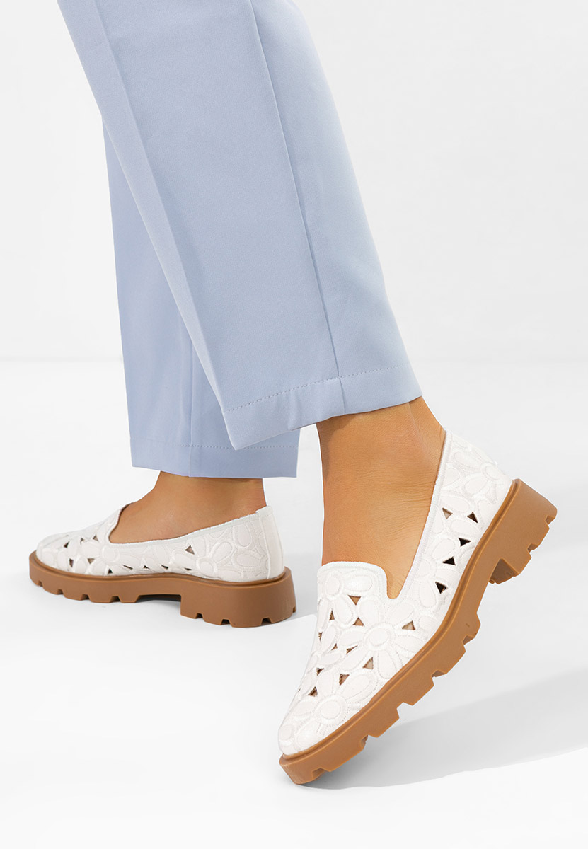 Sorika fehér fűzős női cipő