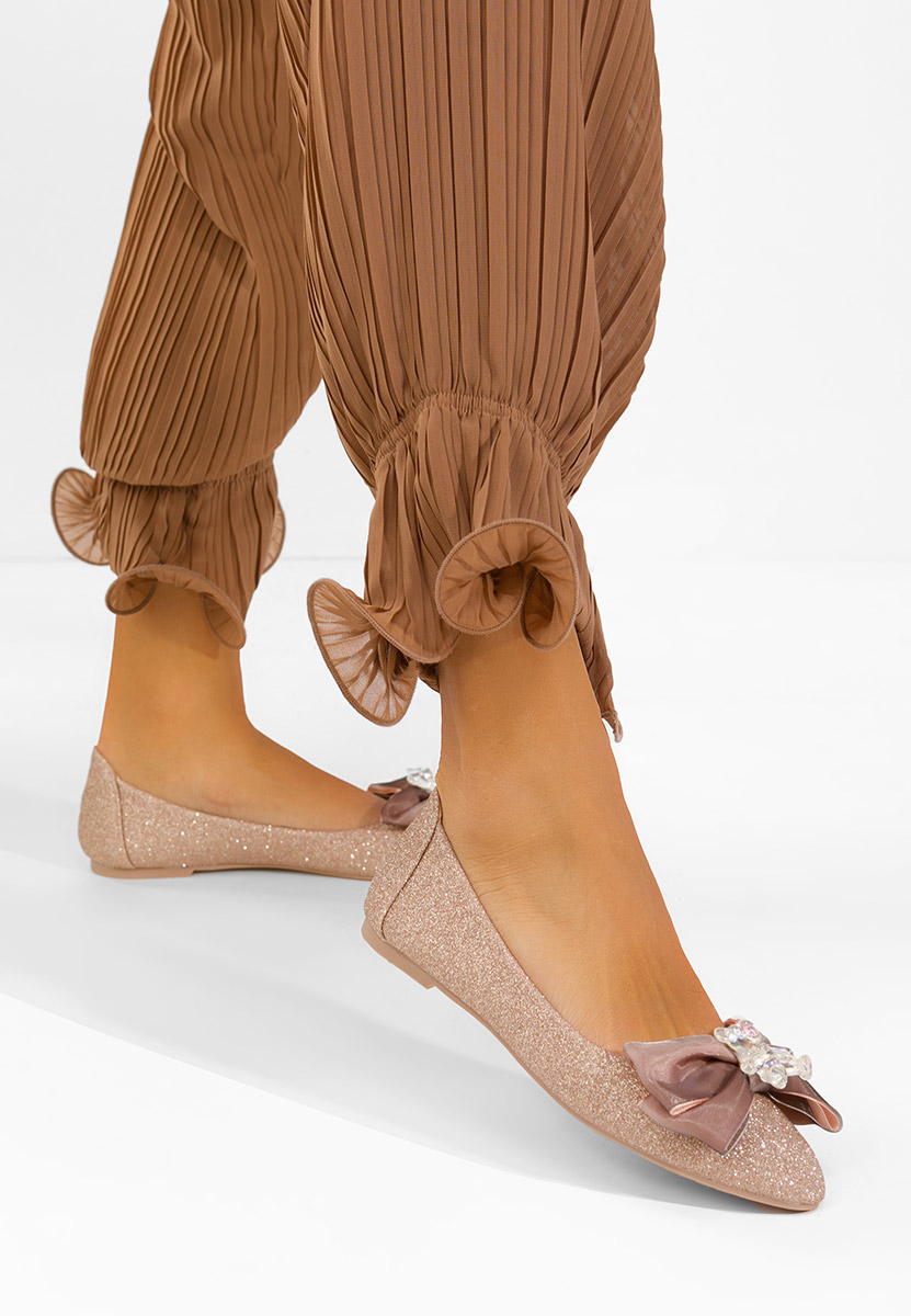 Adelyma pezsgő színű elegáns balerina 