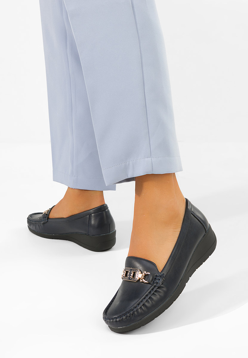 Varalia tengerészkék női mokaszin