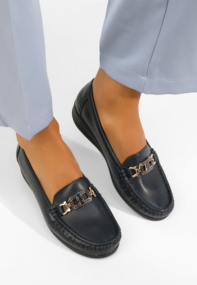 Varalia tengerészkék női mokaszin