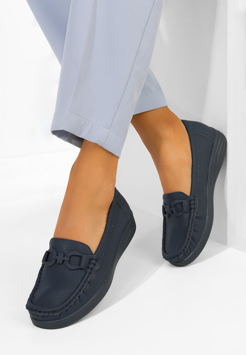 Cristiena tengerészkék női mokaszin