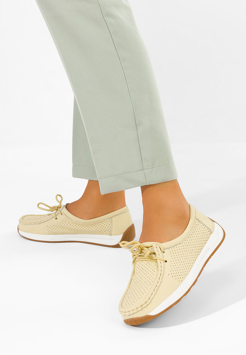 Kaliana sárga női mokaszin