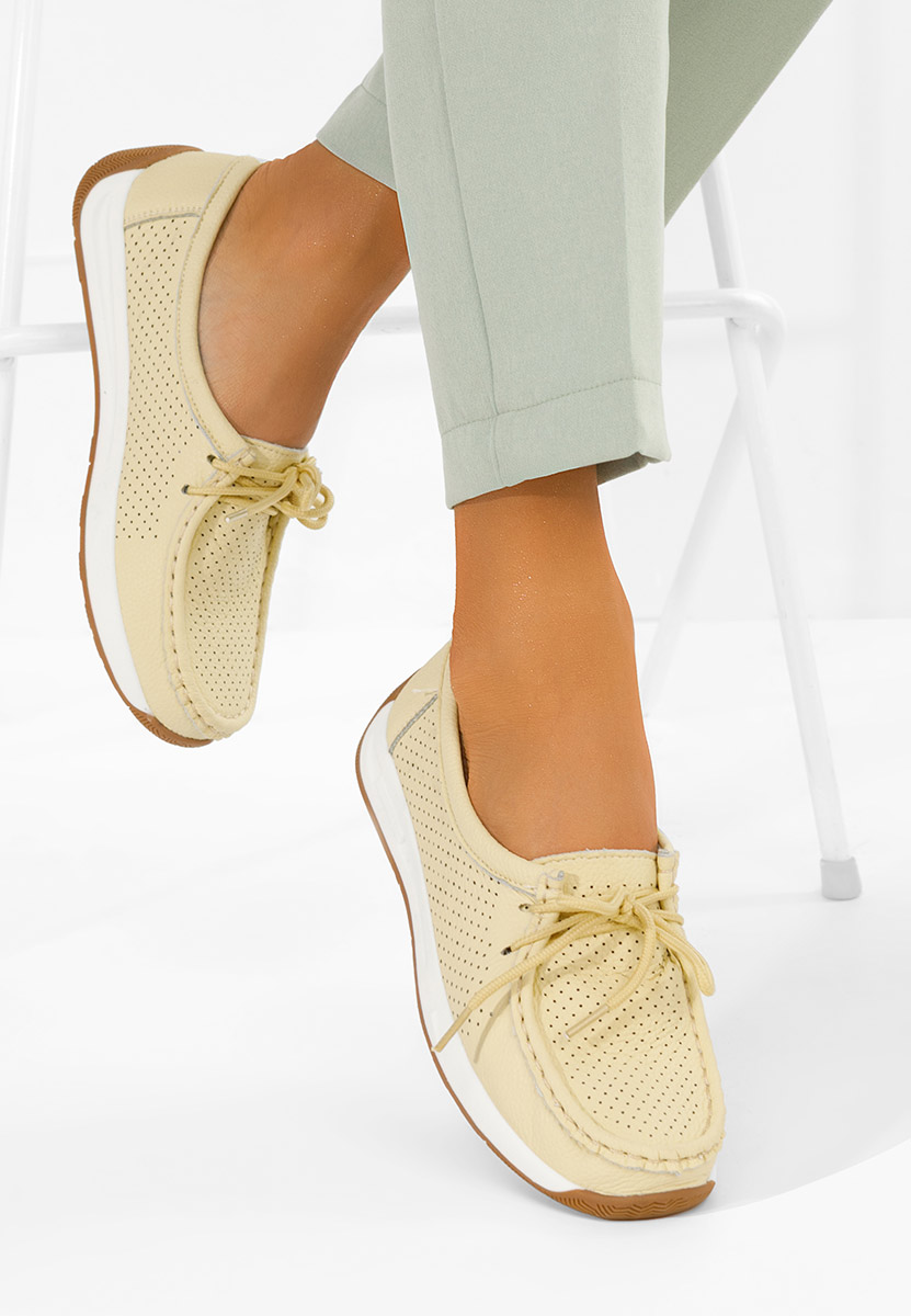 Kaliana sárga női mokaszin