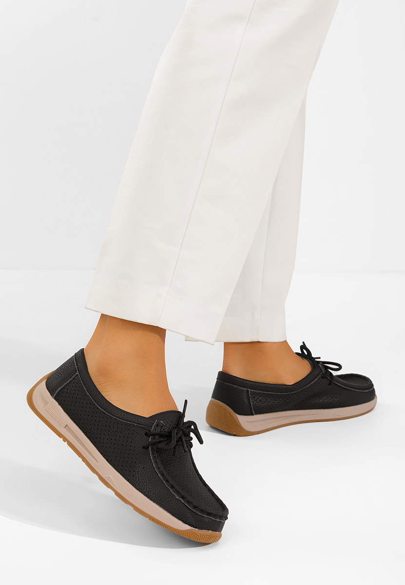 Kaliana fekete női mokaszin