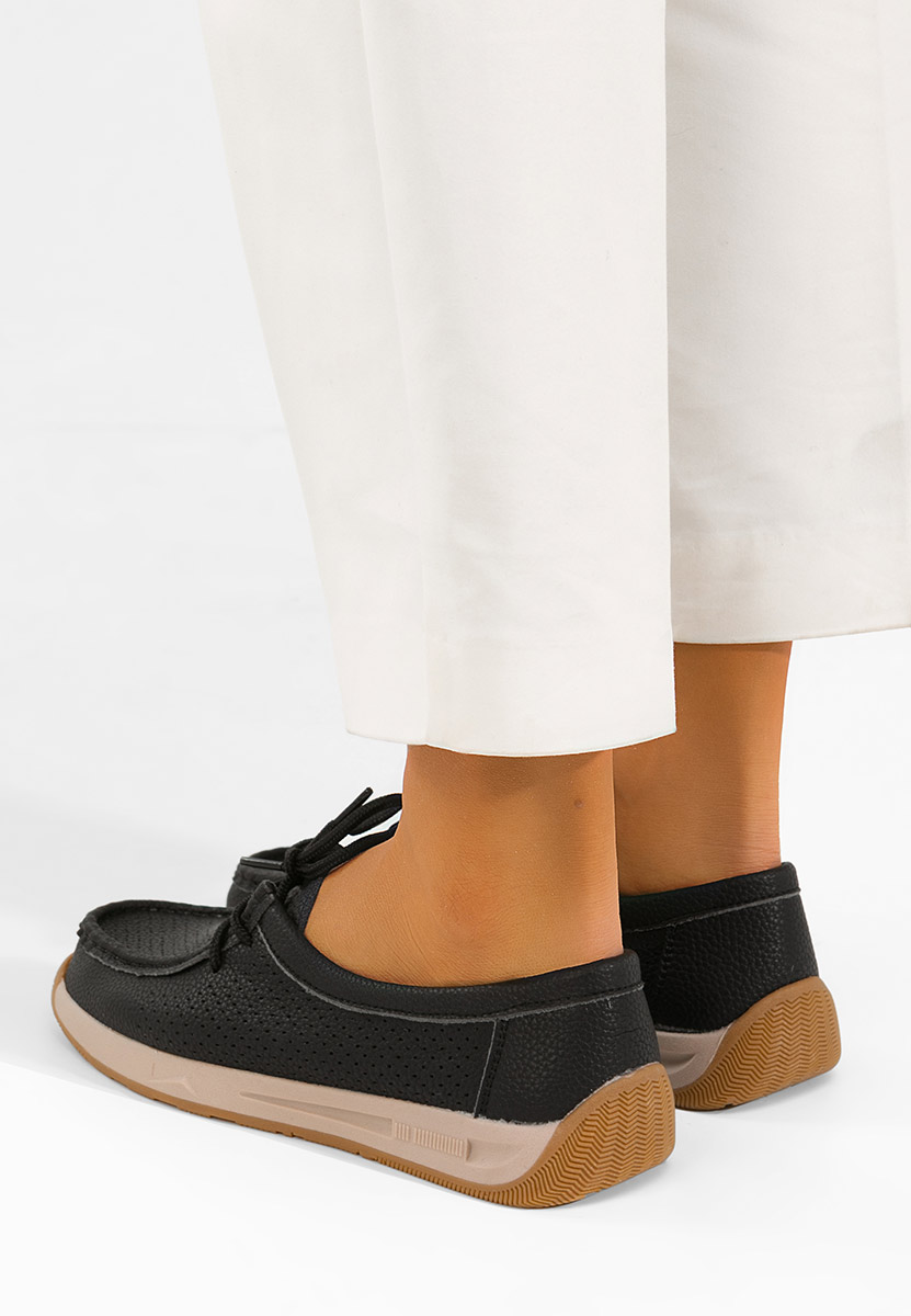 Kaliana fekete női mokaszin