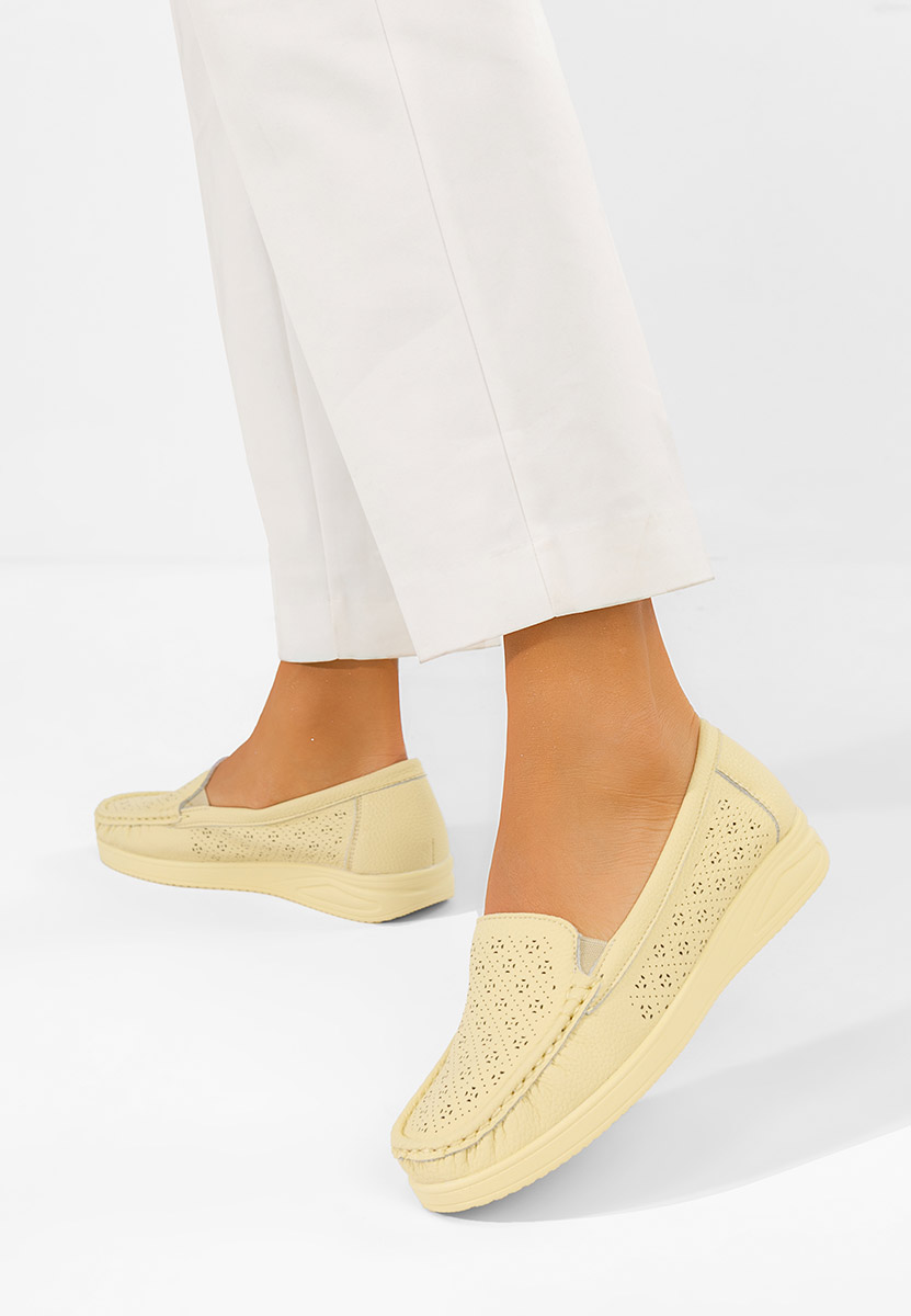 Valelia sárga női mokaszin
