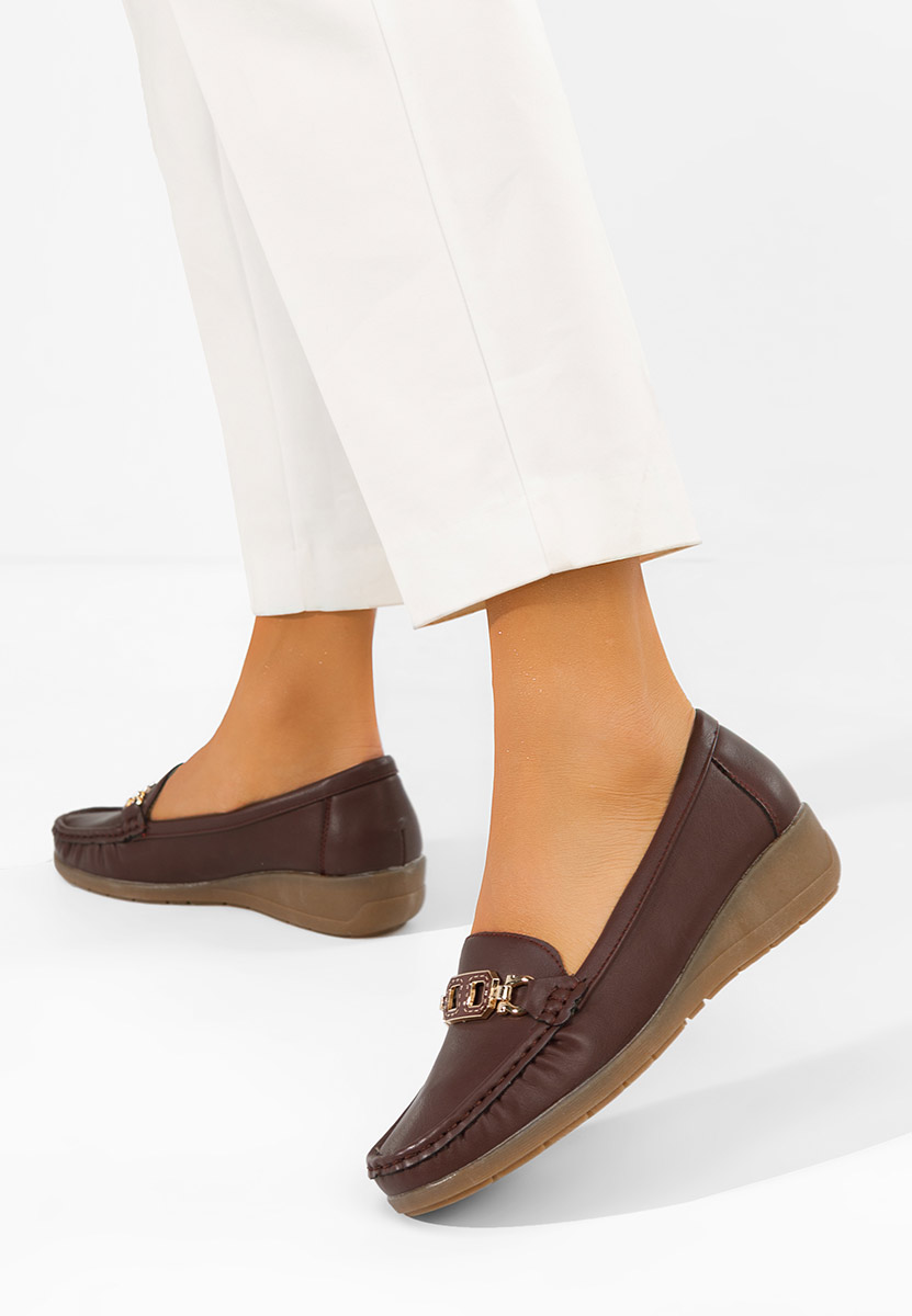 Varalia borvörös női mokaszin