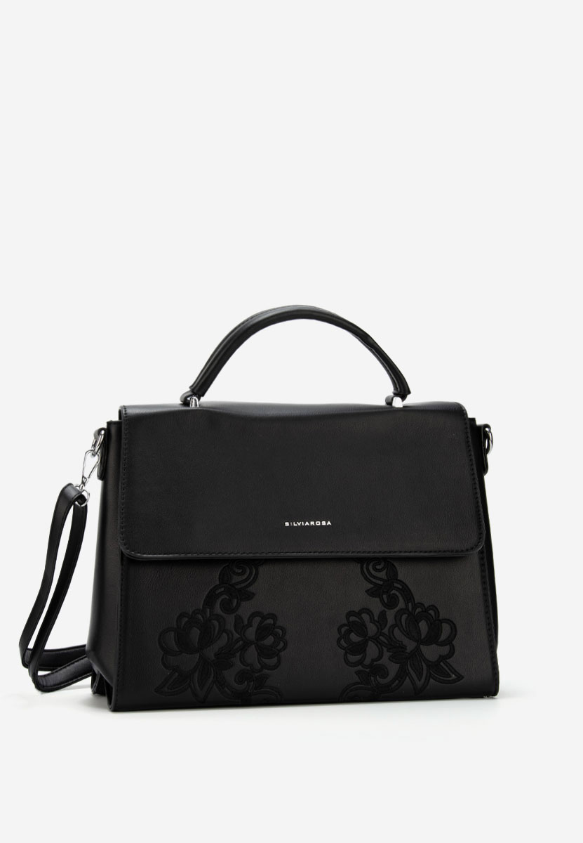 Silvia rosa 5960 fekete kézitáska