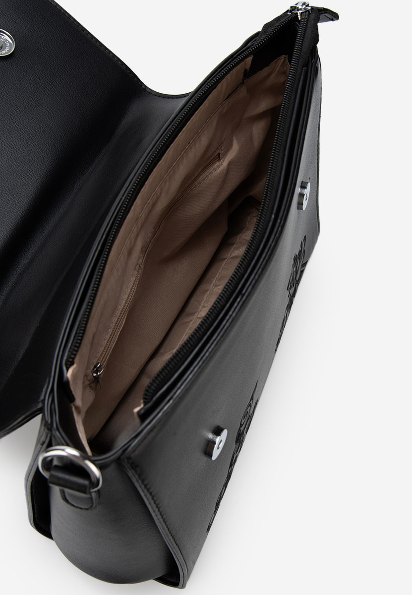 Silvia rosa 5960 fekete kézitáska