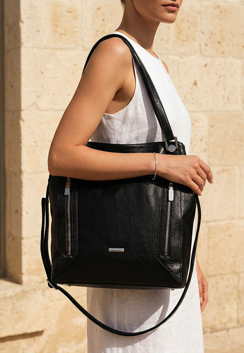 Silvia rosa 8257 fekete kézitáska