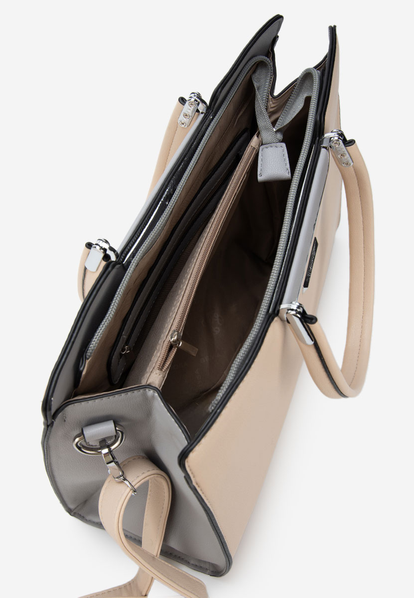 Silvia rosa 8167 bézs irodai táska