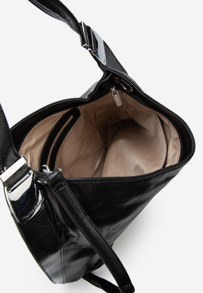 Silvia rosa 8254 fekete kézitáska