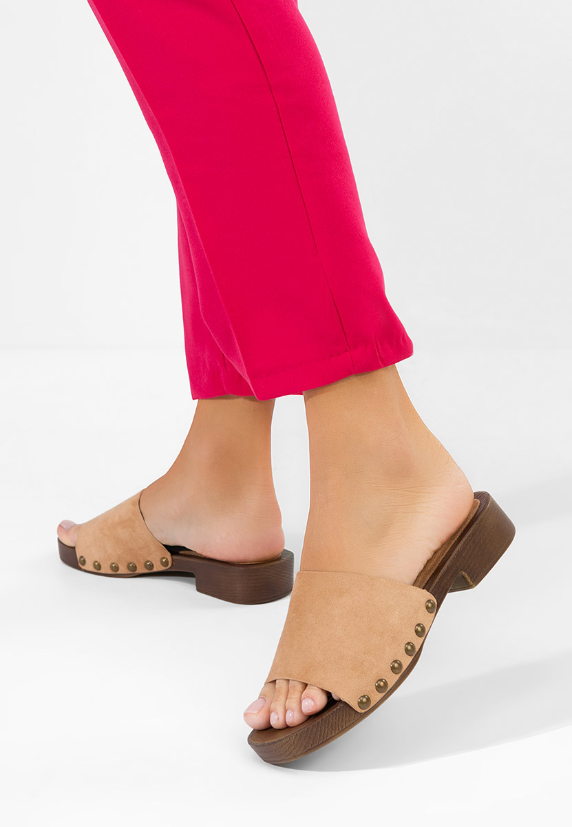 Syndi bézs női papucs