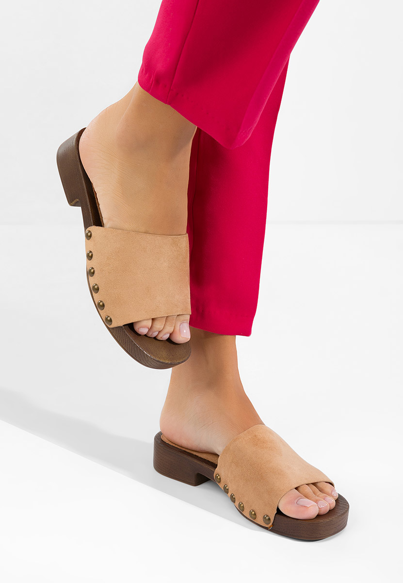 Syndi bézs női papucs