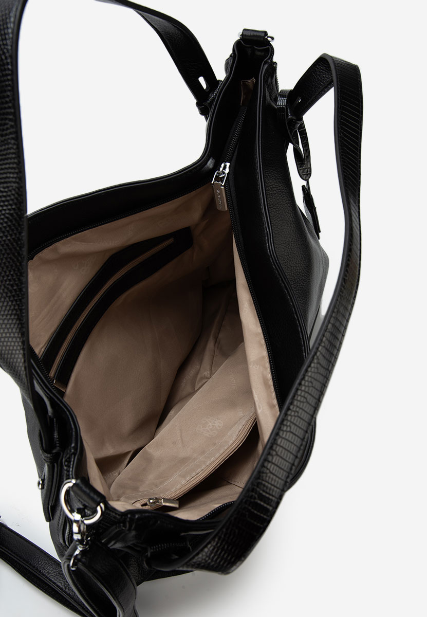 Silvia rosa 8256 fekete kézitáska