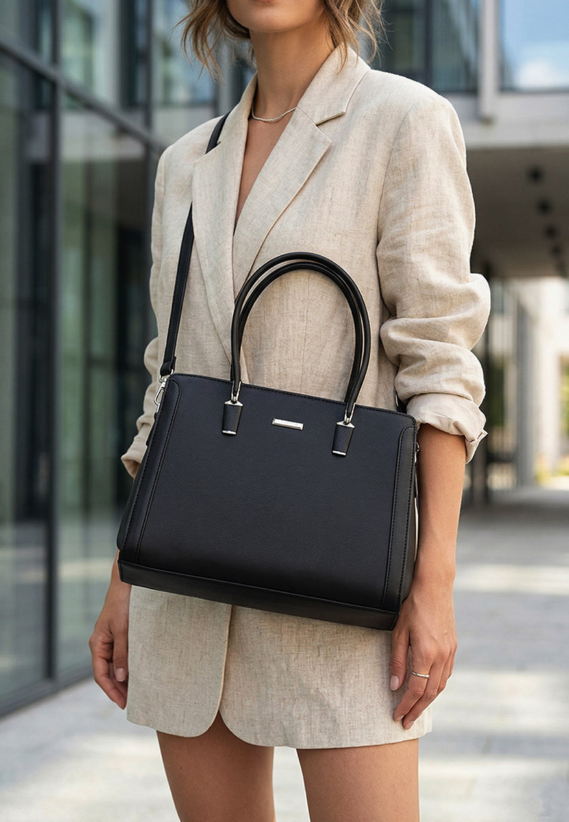 Silvia rosa 8171 fekete irodai táska