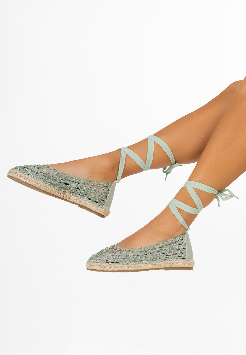 Kaddeia zöld női espadrilles