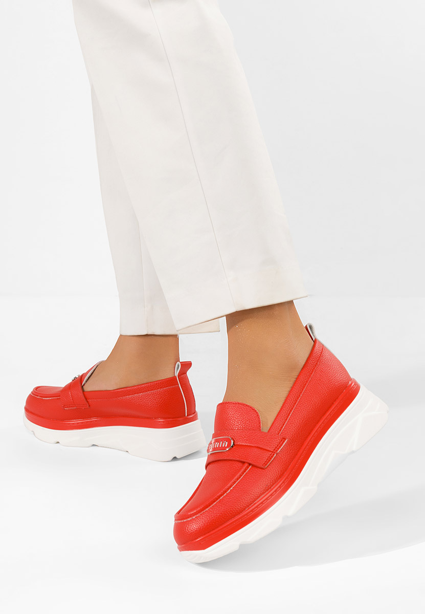 Reenia piros platform mokaszin
