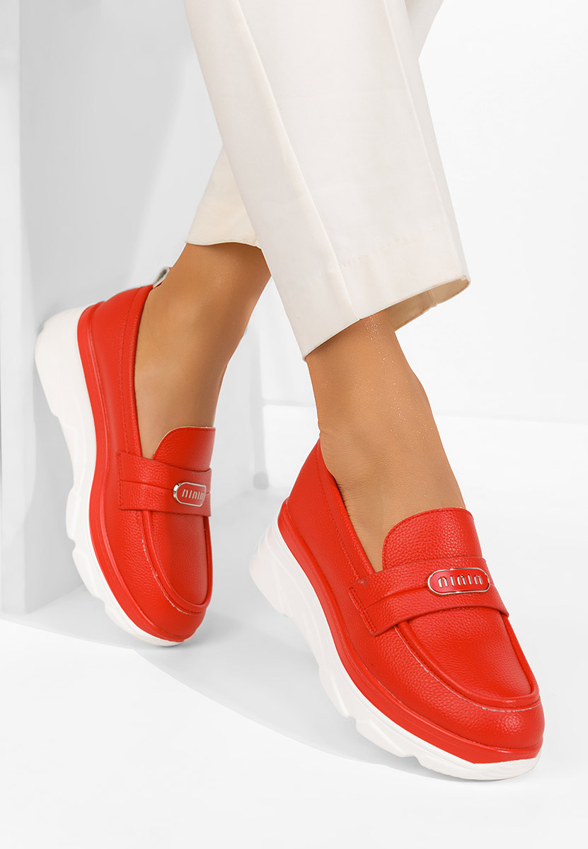 Reenia piros platform mokaszin