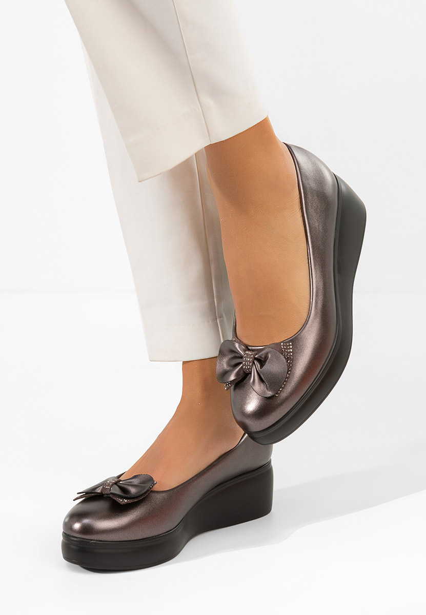 Liliane szürke telitalpú platform cipő