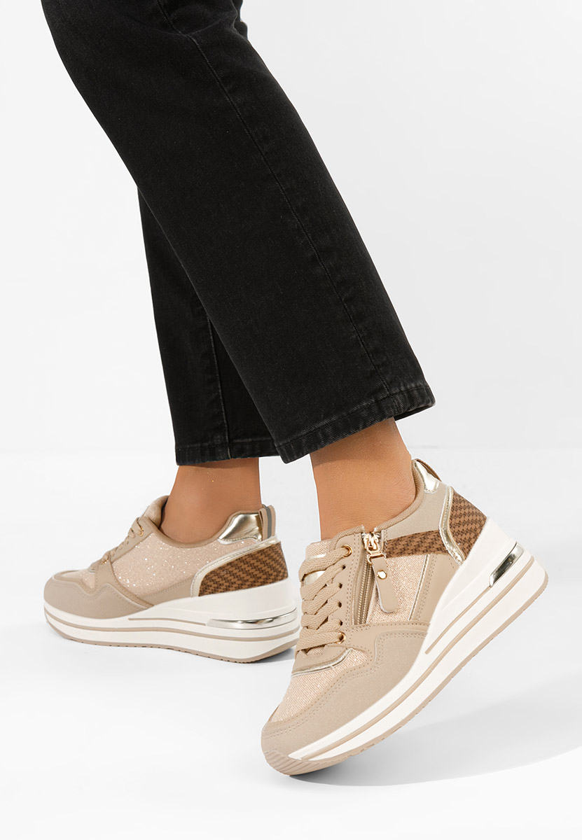 Snuvira khaki platform sneaker cipő 