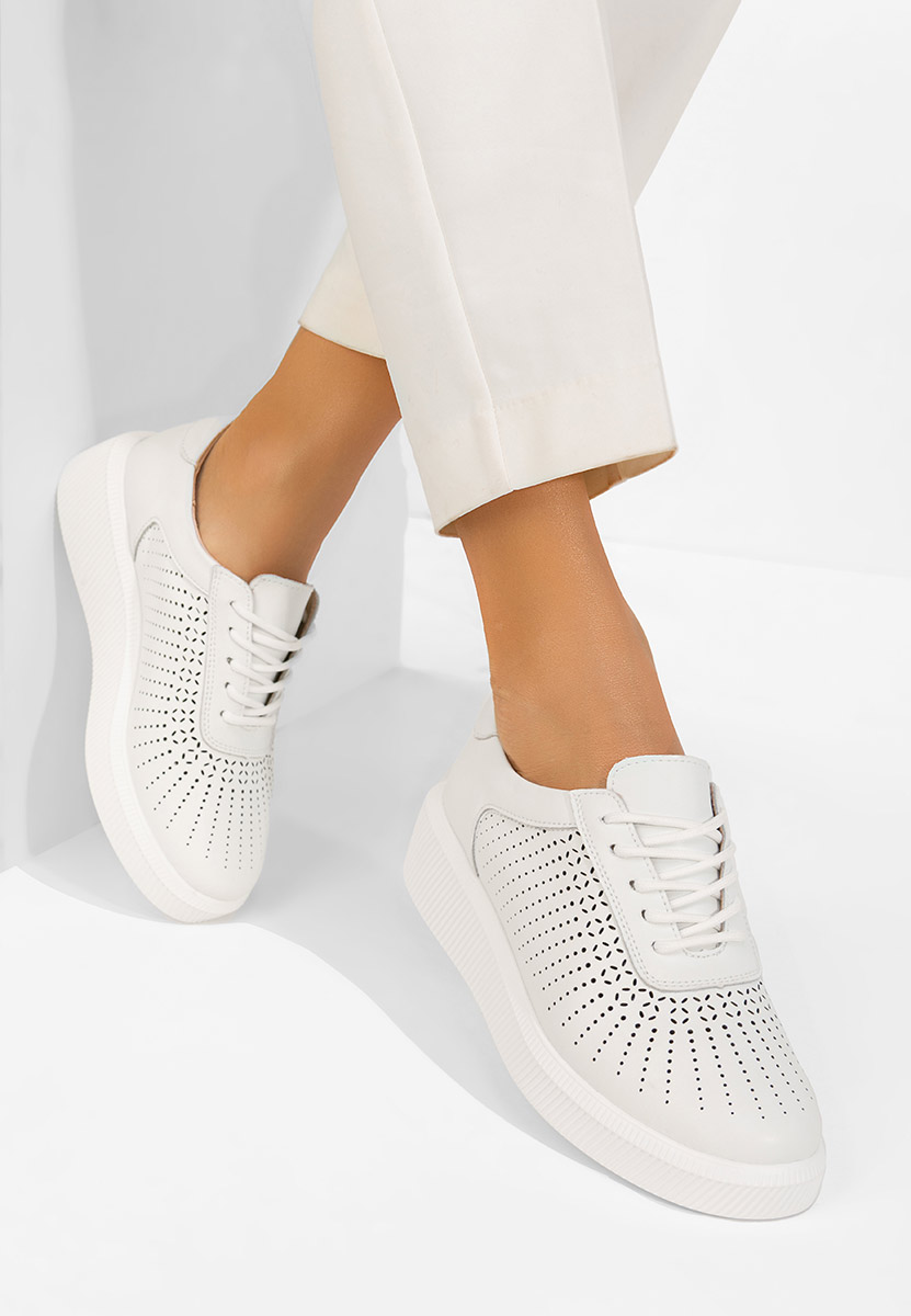 Oleiana fehér női bőr sneaker