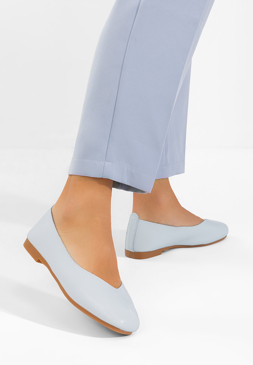 Gabiela kék bőr balerina