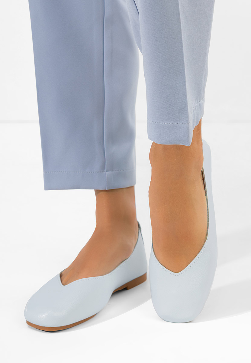 Gabiela kék bőr balerina