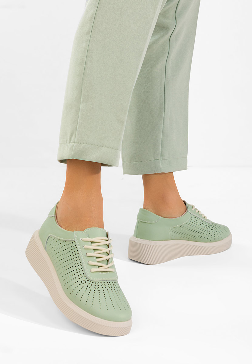 Oleiana zöld női bőr sneaker