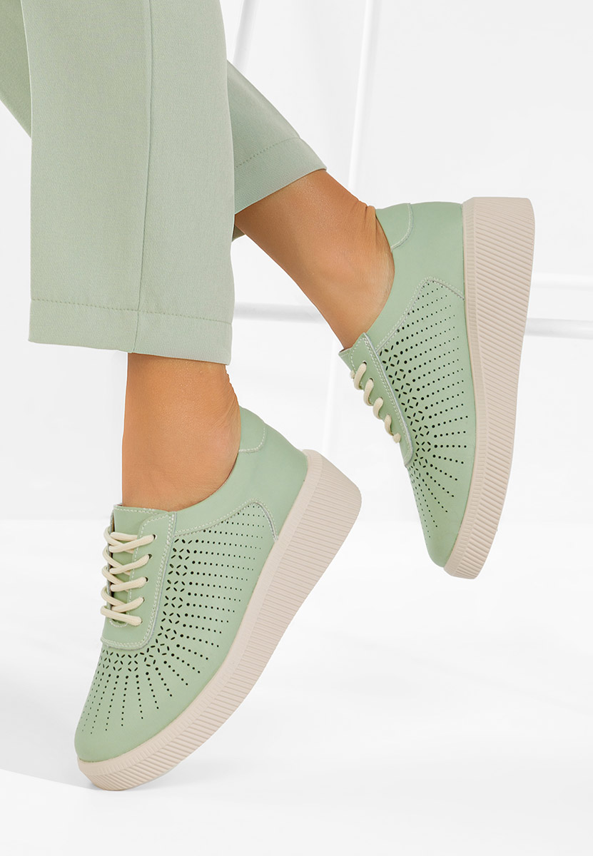 Oleiana zöld női bőr sneaker