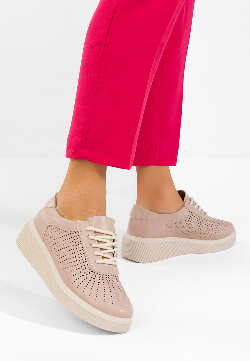 Oleiana rózsaszín női bőr sneaker