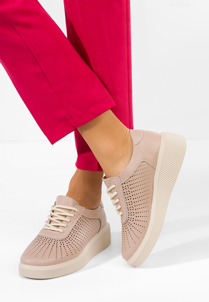 Oleiana rózsaszín női bőr sneaker