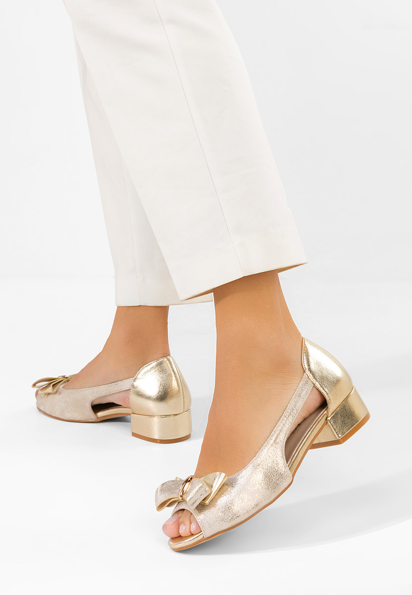 Anevia aranyszínü lapos sarkú szandál