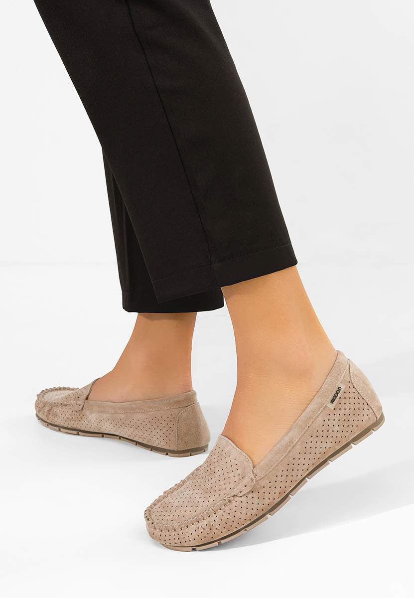 Sareia v2 bézs bőr mokaszin női