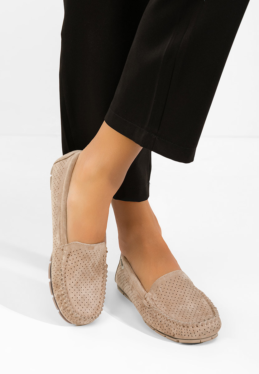 Sareia v2 bézs bőr mokaszin női