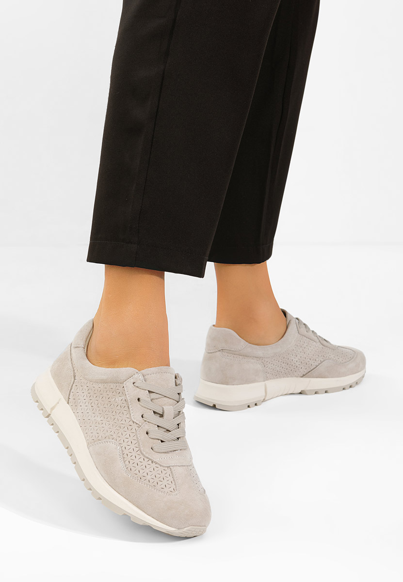 Alanea bézs női bőr sneaker