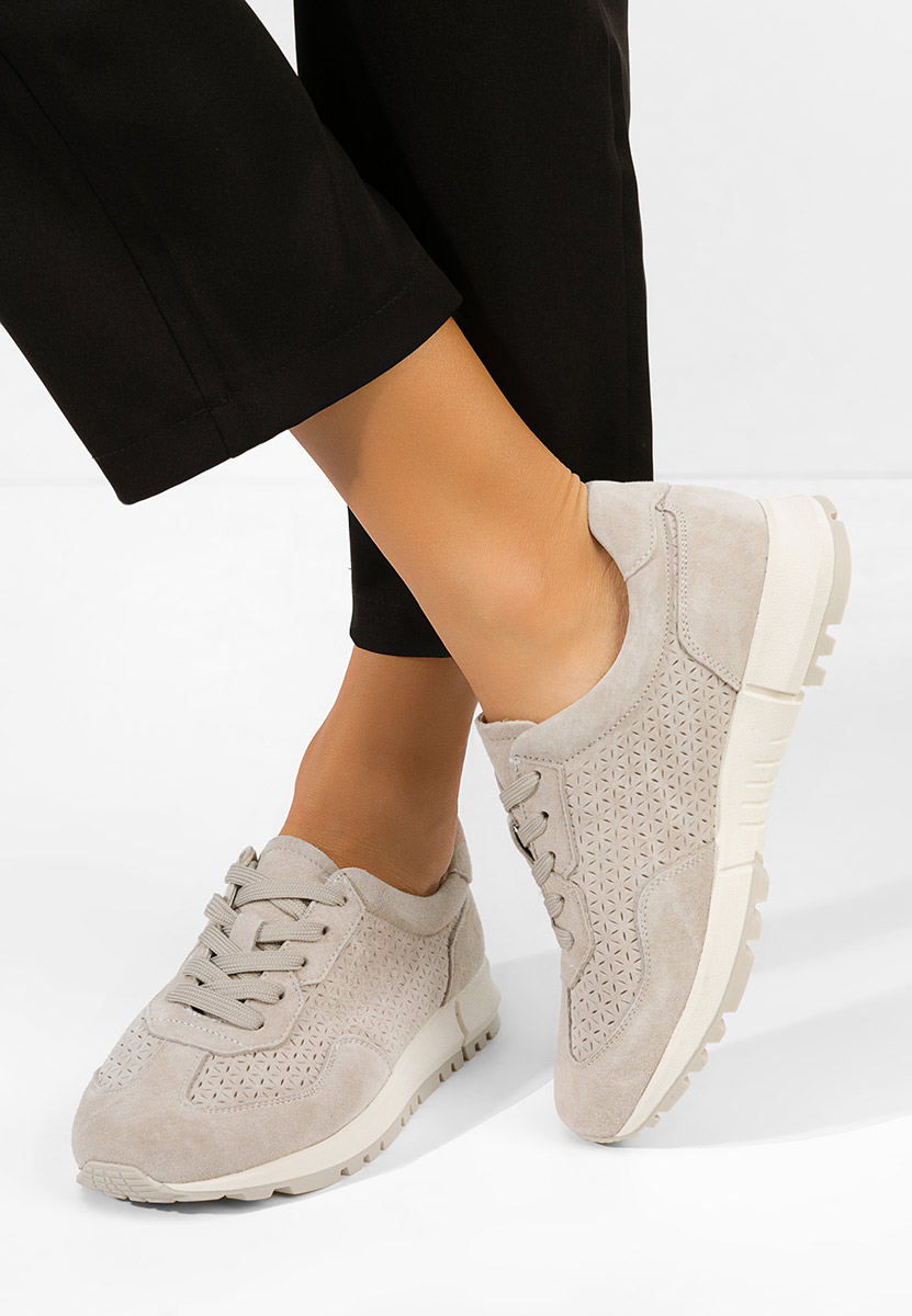 Alanea bézs női bőr sneaker