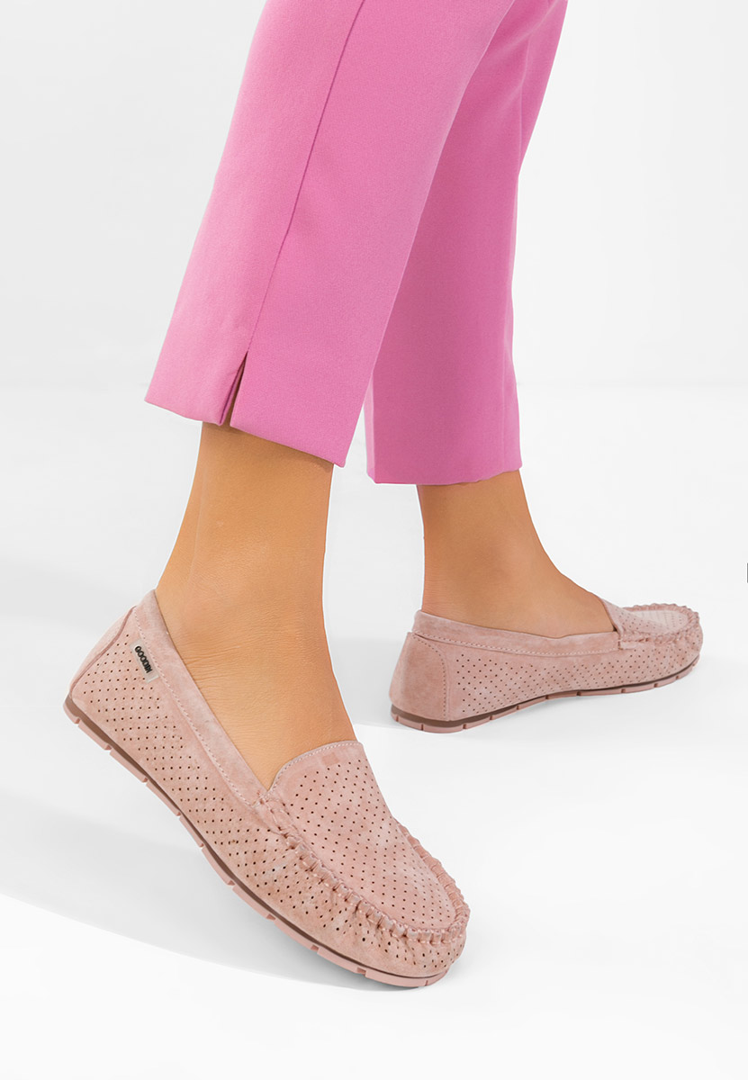Sareia rózsaszín bőr mokaszin női