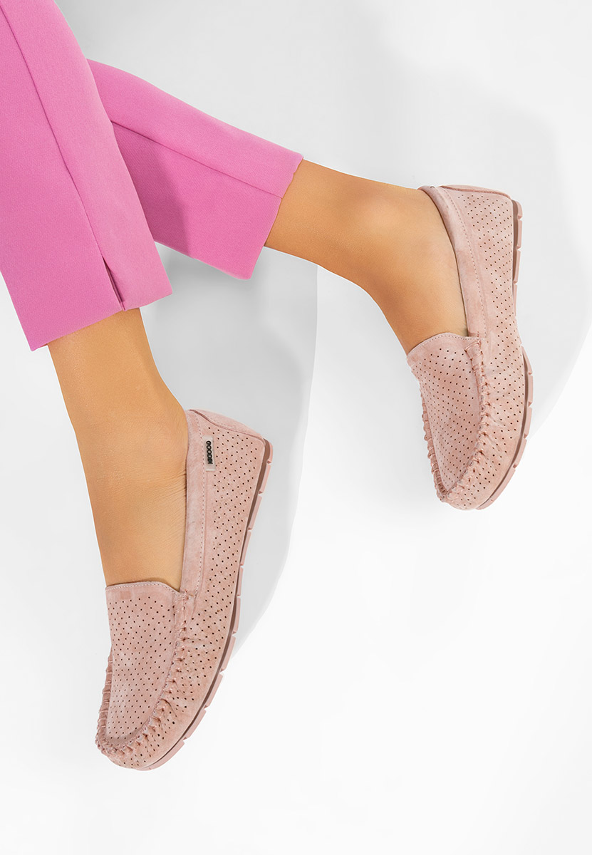 Sareia rózsaszín bőr mokaszin női