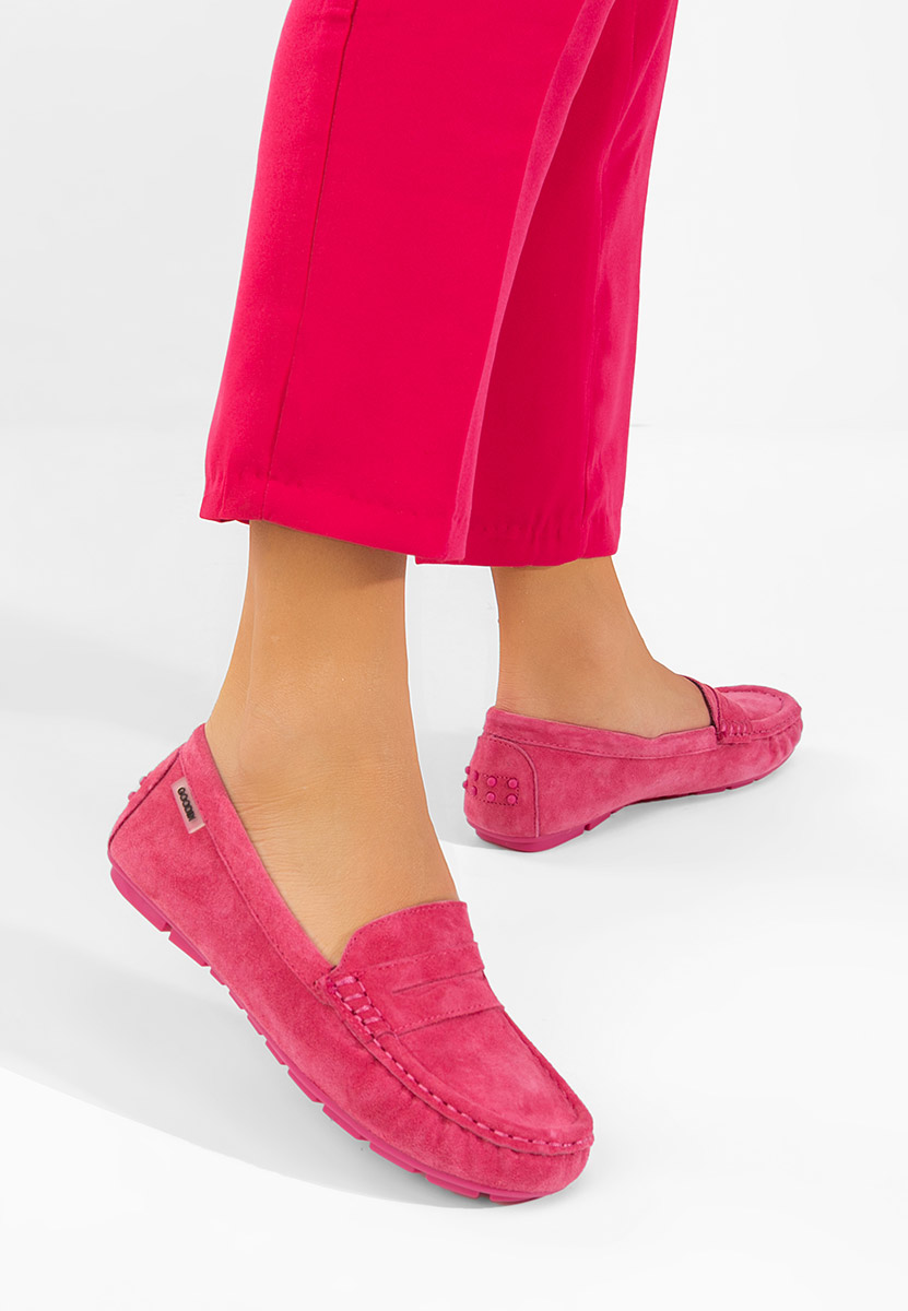 Dionesia fuxia bőr mokaszin női
