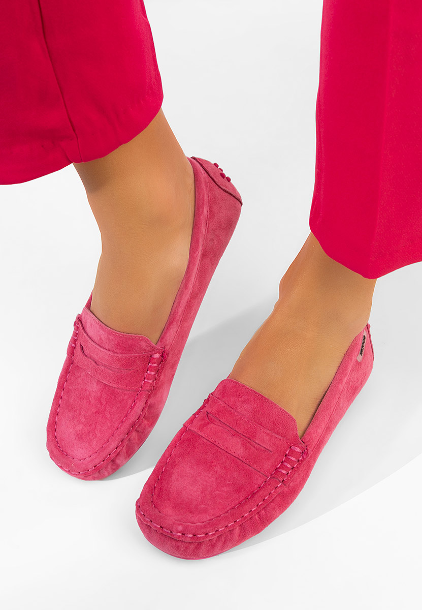 Dionesia fuxia bőr mokaszin női
