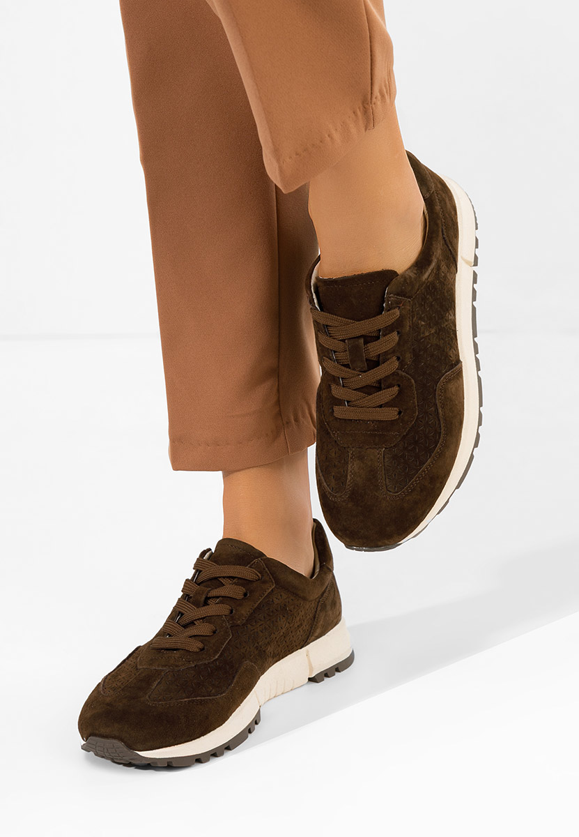 Alanea barna női bőr sneaker