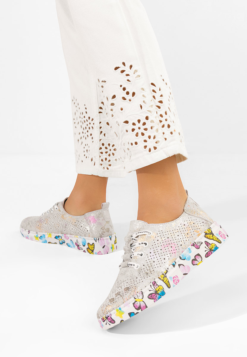 Baty szürke női bőr sneaker