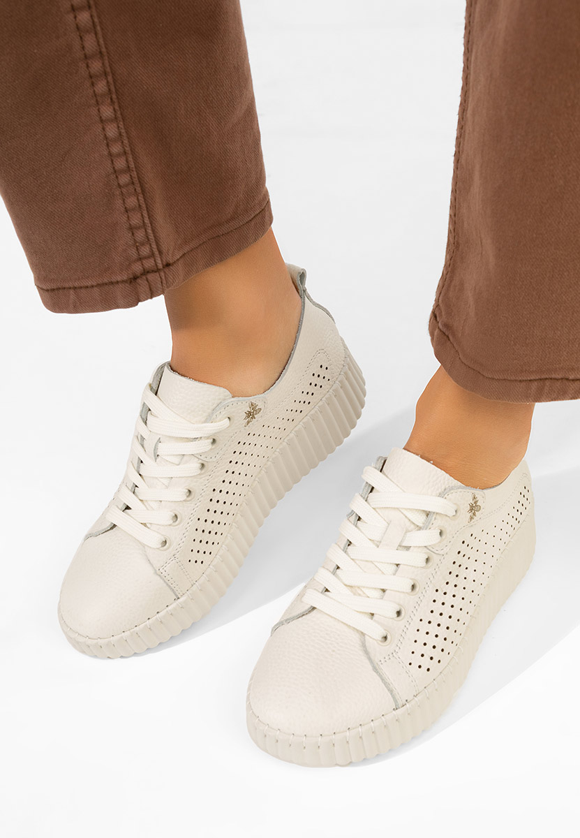 Anaika bézs női bőr sneaker