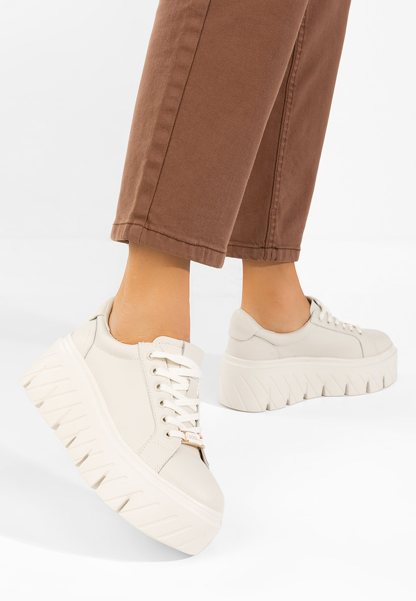 Nabashia v2 bézs női bőr sneaker