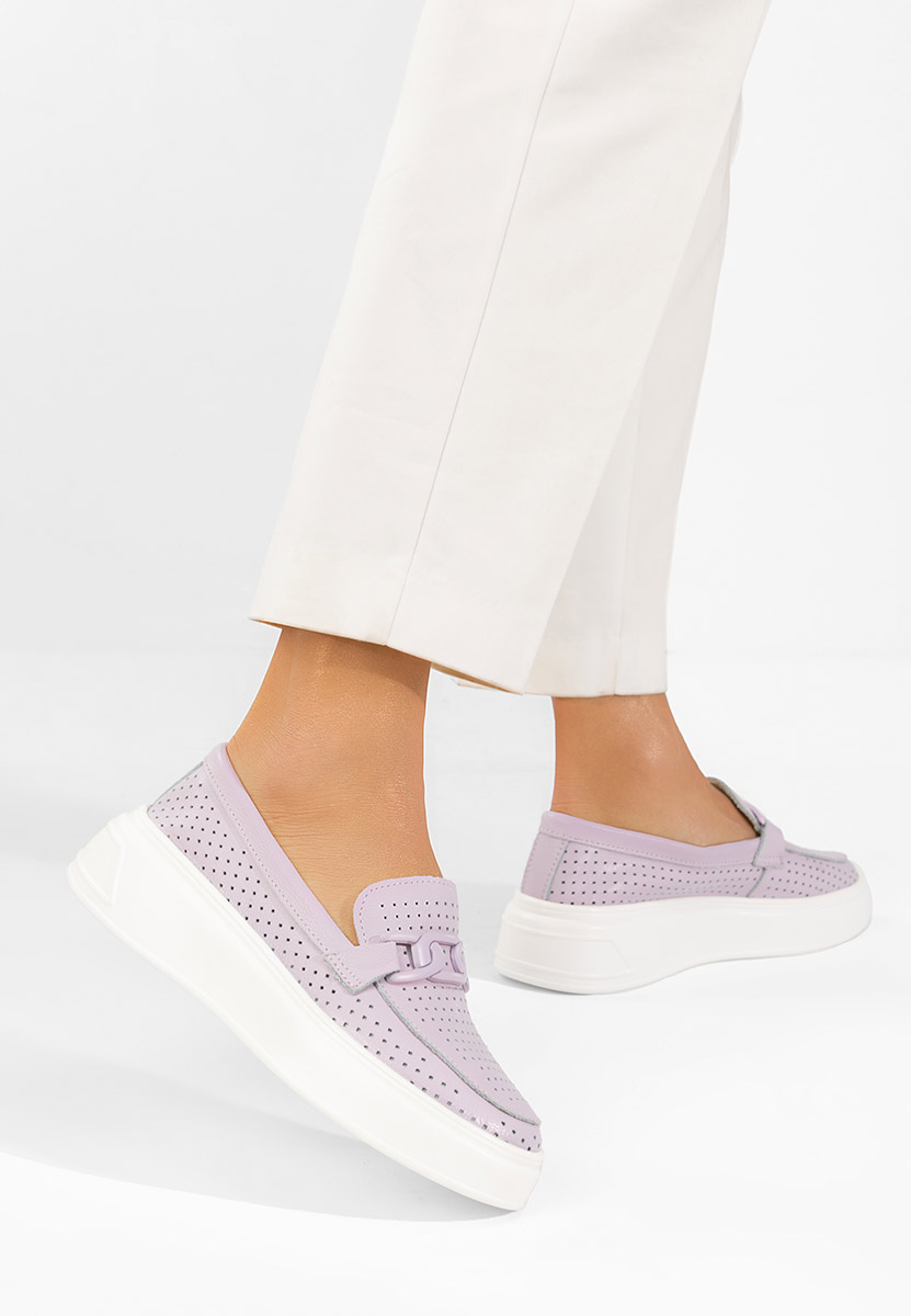 Valerina lila női bőr mokaszin