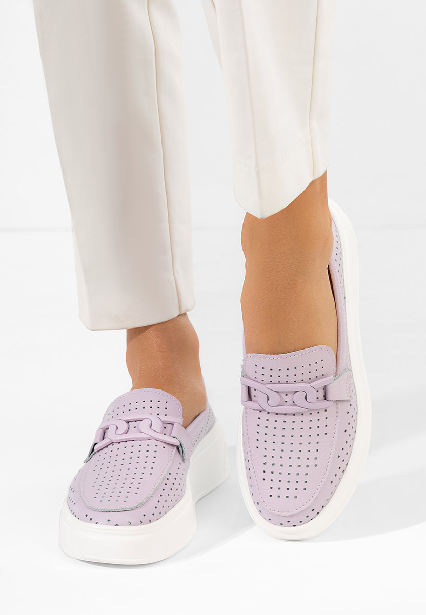 Valerina lila női bőr mokaszin